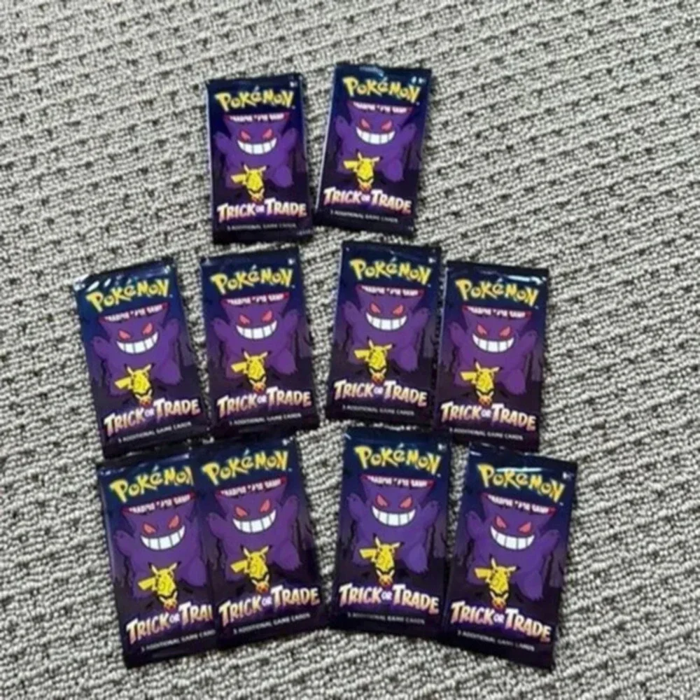 Pokenom TCG- Trick or Trade mini packs 10 packs -3 cards in each pack(30 cards)